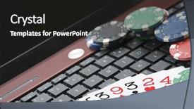  Presentation with casino - Amazing slides having casino chips and card backdrop and a black colored foreground