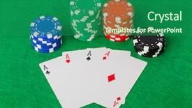  Presentation with playing cards - Cool new presentation with casino chips and playing cards backdrop and a ocean colored foreground