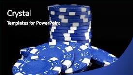  Presentation with casino black jack sound - Amazing PPT theme having casino chips isolated on black backdrop and a black colored foreground