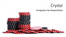  Presentation with casino - Slide deck featuring casino chips isolated on white background and a white colored foreground