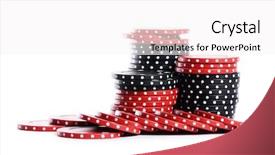  Presentation with pink and white roses shabby chic country - Slide deck having casino chips isolated on white background and a white colored foreground