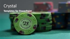  Presentation with casino - Slide deck with casino-chips-on-a-gaming background and a dark gray colored foreground