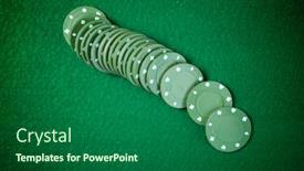  Presentation with casino - Slide set enhanced with casino-chips-stacking background and a ocean colored foreground