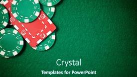  Presentation with casino - Amazing presentation design having casino-chips-stacking backdrop and a ocean colored foreground
