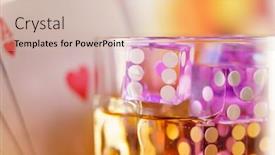  Presentation with casino - PPT layouts enhanced with casino-concept-dice-in-cocktail background and a lemonade colored foreground