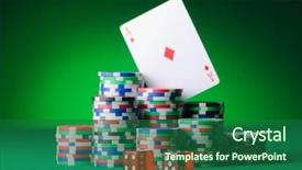  Presentation with casino - Amazing PPT layouts having casino concept with chips and cards backdrop and a ocean colored foreground