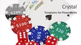  Presentation with fishes - Cool new presentation theme with casino fishes - poker cards and chips isolated backdrop and a white colored foreground
