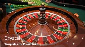  Presentation with poker chips - Presentation theme having casino-gambling-and-entertainment-concept background and a tawny brown colored foreground