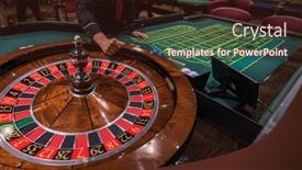  Presentation with roulette - Slides featuring casino-gambling-and-entertainment-concept background and a  colored foreground