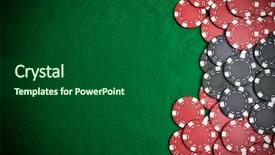  Presentation with casino royale - Presentation with casino gambling chips with copy background and a forest green colored foreground