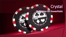  Presentation with gambling - Audience pleasing presentation theme consisting of casino gambling chips backdrop and a wine colored foreground