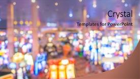  Presentation with las vegas nevada - Colorful slide set enhanced with casino in las vegas city backdrop and a  colored foreground