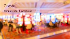  Presentation with las vegas nevada - Slides having casino in las vegas city background and a  colored foreground