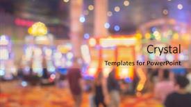  Presentation with las vegas nevada - PPT layouts with casino in las vegas city background and a coral colored foreground