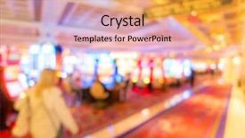  Presentation with las vegas nevada - PPT layouts consisting of casino in las vegas city background and a yellow colored foreground