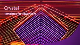 Presentation with casino - Presentation theme having casino-neon-lights background and a violet colored foreground