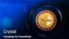  Presentation with roulette - Colorful presentation design enhanced with casino playing roulette on green backdrop and a navy blue colored foreground