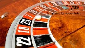  Presentation with roulette wheel - Cool new theme with casino roulette 8 backdrop and a red colored foreground