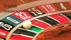  Presentation with roulette wheel - PPT layouts featuring casino roulette close up background and a red colored foreground
