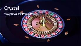  Presentation with roulette - PPT theme enhanced with casino roulette running background and a wine colored foreground