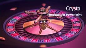  Presentation with roulette - Beautiful slides featuring casino roulette running backdrop and a wine colored foreground