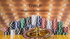  Presentation with roulette wheel - Amazing PPT layouts having casino roulette wheel in motion backdrop and a coral colored foreground