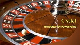  Presentation with roulette wheel - Theme featuring casino roulette background and a  colored foreground