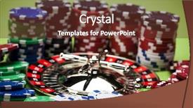  Presentation with roulette wheel - Slides with casino roulette background and a tawny brown colored foreground