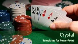  Presentation with casino royale - Presentation theme having casino royale - chips and cards for poker background and a forest green colored foreground