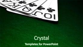  Presentation with casino royale - Colorful slide deck enhanced with casino royale - full house of poker backdrop and a forest green colored foreground