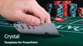  Presentation with poker chips - Slides featuring casino royale - place a poker player chips background and a forest green colored foreground