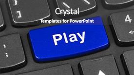  Presentation with computer keyboard and mouse - Colorful slide deck enhanced with casino security - computer notebook keyboard with play backdrop and a dark gray colored foreground