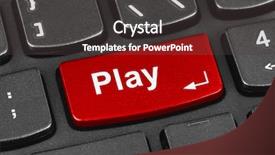  Presentation with computer keyboard and mouse - Colorful PPT layouts enhanced with casino security - computer notebook keyboard with play backdrop and a dark gray colored foreground