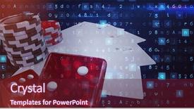  Presentation with playing cards - Audience pleasing presentation theme consisting of casino security - virus background against stack backdrop and a tawny brown colored foreground