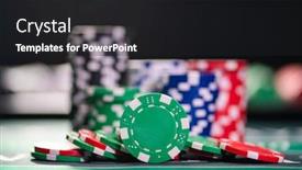  Presentation with casino - Slide set having casino-set-with-cards-dice background and a dark gray colored foreground