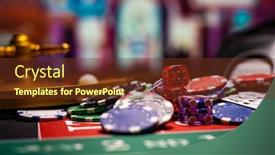  Presentation with roulette - Amazing PPT layouts having casino-set-with-roulette-cards backdrop and a tawny brown colored foreground