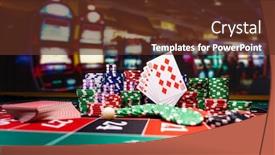  Presentation with roulette - PPT layouts consisting of casino-set-with-roulette-cards background and a tawny brown colored foreground
