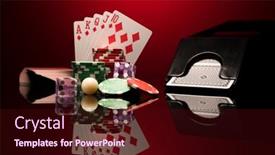  Presentation with roulette - Slide deck enhanced with casino-set-with-roulette-cards background and a wine colored foreground