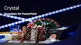  Presentation with roulette - Colorful slide deck enhanced with casino-set-with-roulette-cards backdrop and a black colored foreground