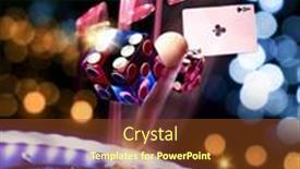  Presentation with roulette - Presentation consisting of casino-set-with-roulette-cards background and a tawny brown colored foreground