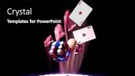  Presentation with roulette - PPT theme enhanced with casino-set-with-roulette-cards background and a black colored foreground