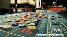  Presentation with slot machine in the casino - Slide deck consisting of casino background and a  colored foreground