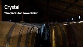  Presentation with beer - Presentation design consisting of cask - beer barrel background and a black colored foreground