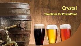  Presentation with ale - Slide deck having cask - glasses of beer and ale background and a tawny brown colored foreground