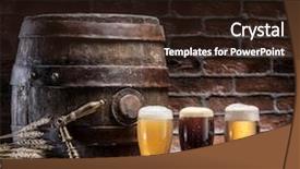 Presentation with ale - Slide deck consisting of cask - glasses of beer and ale background and a wine colored foreground