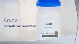  Presentation with calcium - PPT theme featuring caso3-calcium-sulfite-cas-10257 background and a sky blue colored foreground