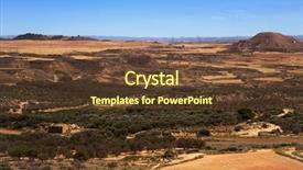  Presentation with rural india view - Beautiful PPT theme featuring caspe in the autonomous community backdrop and a tawny brown colored foreground