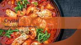  Presentation with cajun - Slide set with traditional creole cajun court bouillon background and a red colored foreground