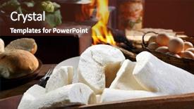  Presentation with cassava - PPT theme enhanced with cassava traditional brazilian food background and a tawny brown colored foreground