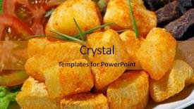  Presentation with cassava - Presentation theme having cassava traditional brazilian food background and a gold colored foreground